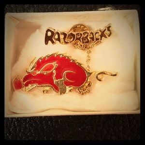 1970s Vintage Arkansas Razorback Pin Pendant